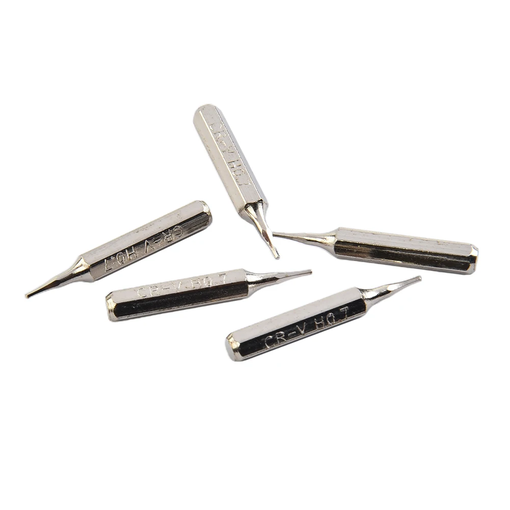 5 Pcs Schroevendraaier Bit H4 × 28Mm Kleine Hex Schroevendraaier Bit H0.7 H0.9 H1.5 H2 H3 H4 4Mm hex Shank Meubels Industrie Schroef Apparatuur