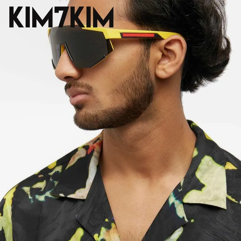 Y2k-gafas de sol deportivas para hombre y mujer, lentes de sol de gran tamaño, estilo Punk, de marca de lujo, a la moda, 2023