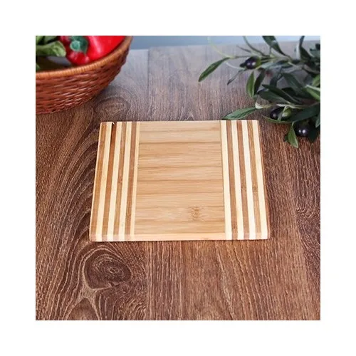 Evvehediyelikeşya Bamboo Square Trivet Pot Pan Teapot Six Underlay