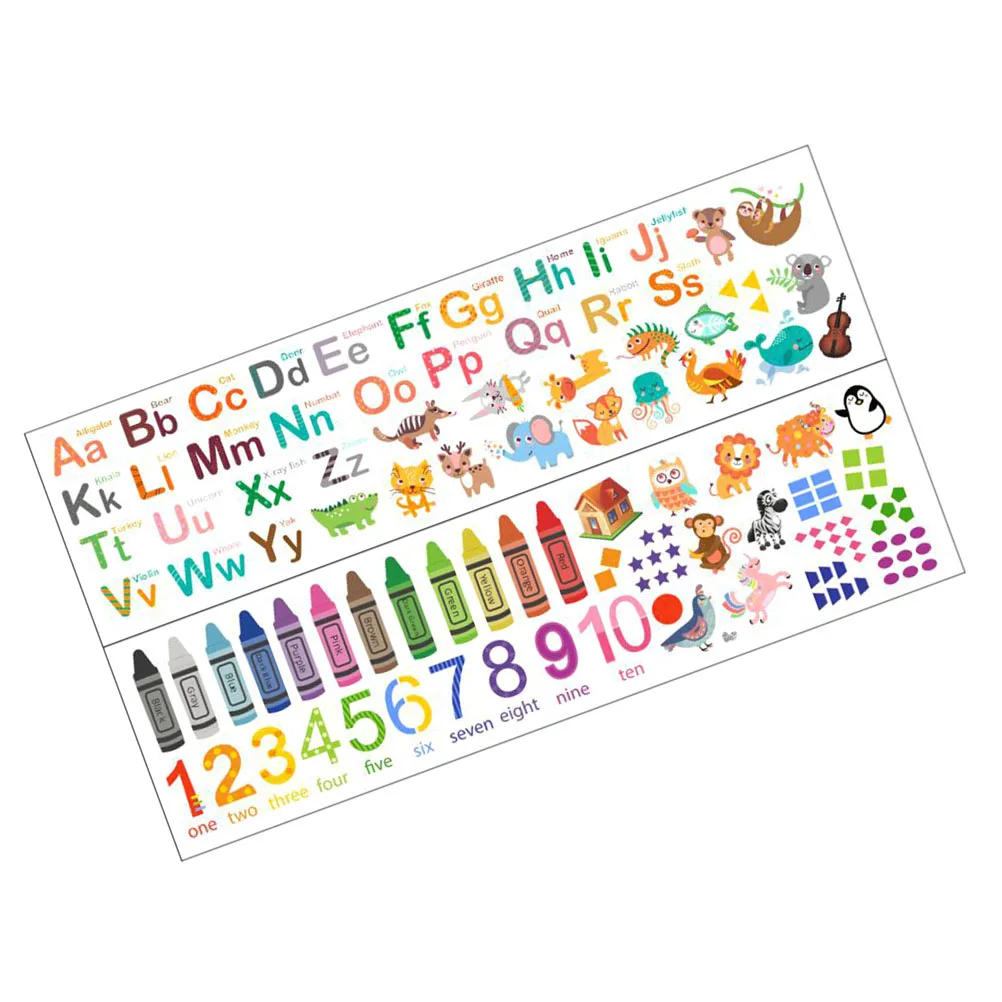

1Set Alphabet Number Learning Wall Sticker Removable Cartoon PVC Educational Kids Room Decal Bedroom Decor Nursery Kindergarten