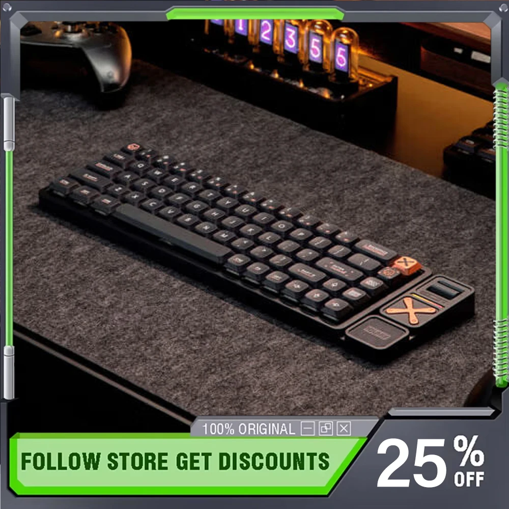 IQUNIX MG65/MG65 Pro MG75 Pro MG96 Low Axis Mechanical Keyboard Three Mode CNC Aluminum Alloy Shell Portable Office Keyboard