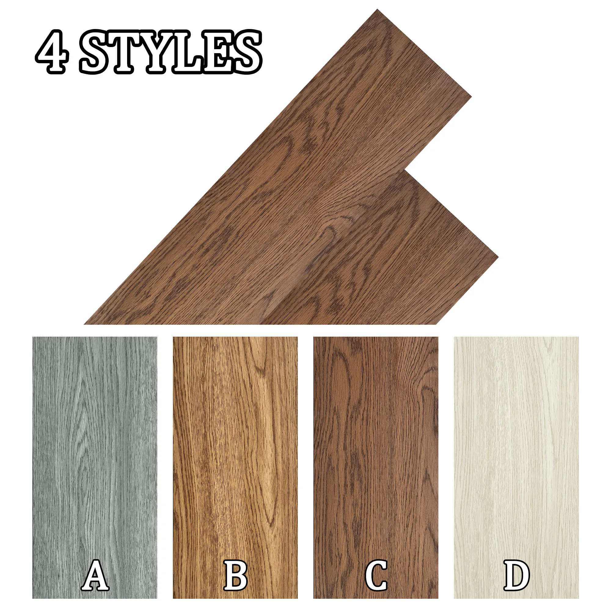 30 Stück 60×15cm PVC-Boden- und Wandaufkleber mit Holzmaserung, moderne selbstklebende, dicke, verschleißfeste Vinyl-Aufkleber, abziehbare und aufklebbare Bodenfliesen für Wohnzimmer, Schlafzimmer, Küche, Innendekoration – Detail 7
