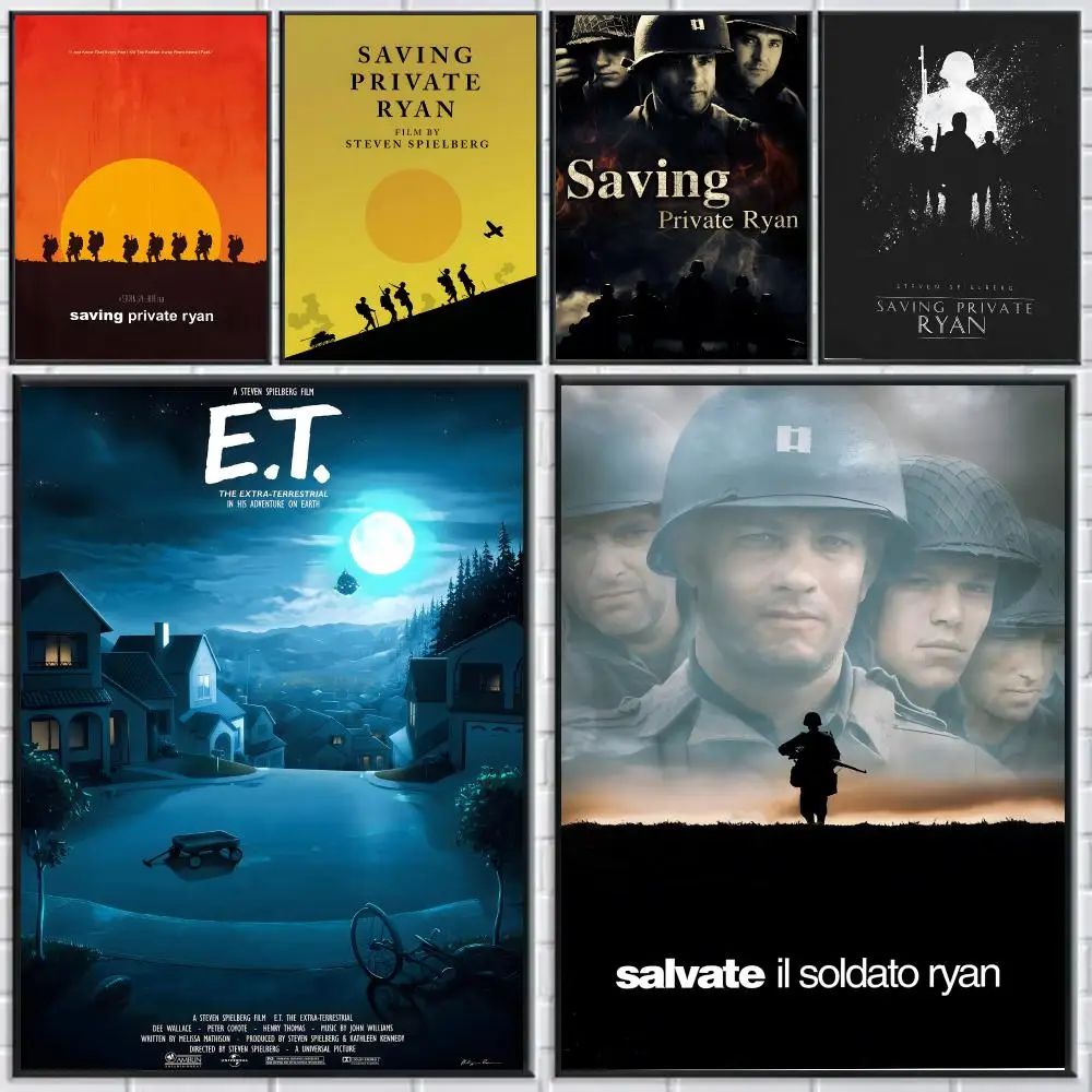 Movie Sticky Saving Private Ryan Poster HD Self-adhesive Waterproof Paper Sticker Suitable For Living Rooms Bedrooms Home Decor