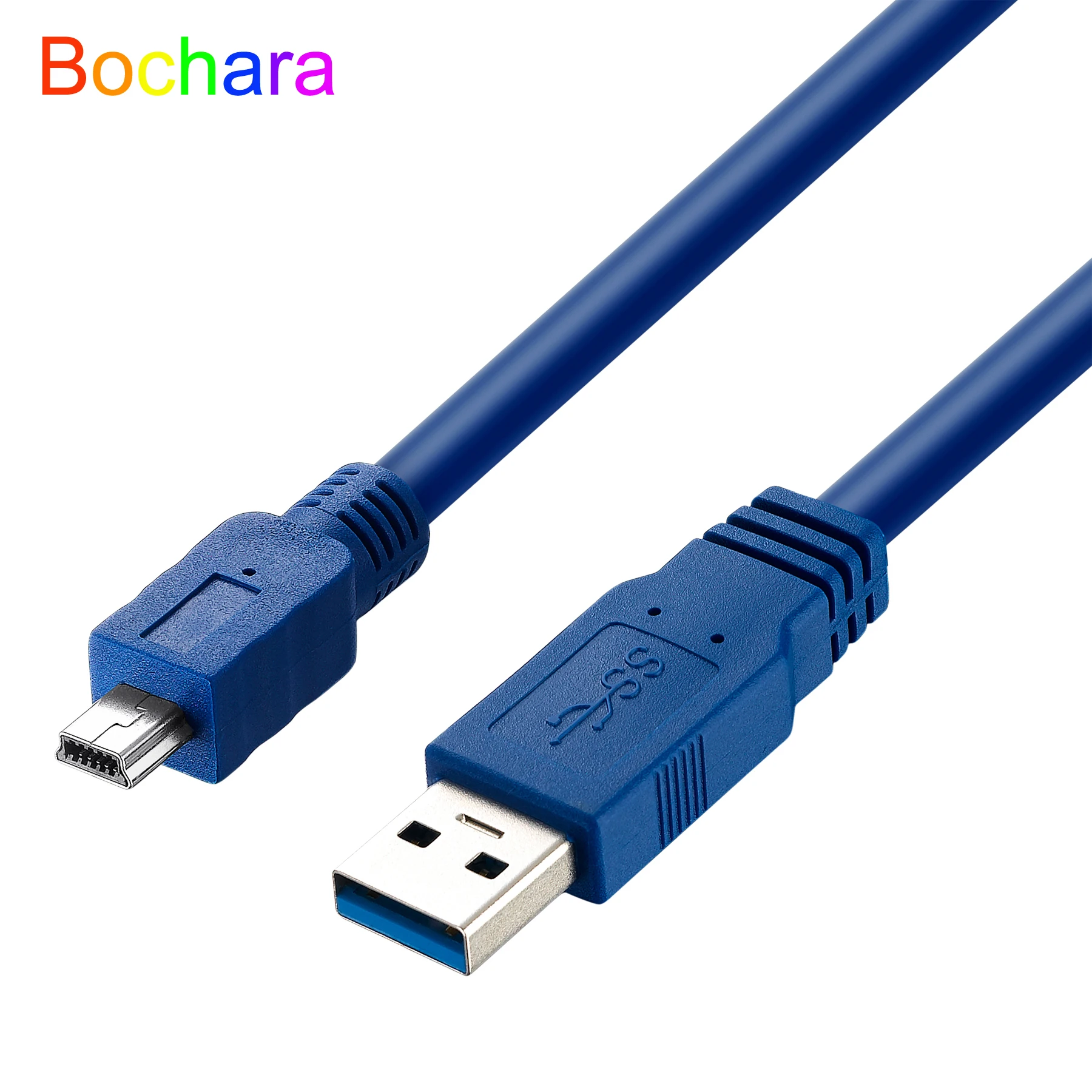 Bochara-USB 3.0 Type A ذكر إلى Mini 10Pin كابل بيانات ذكر ، مزدوج التدريع ، احباط و مضفر ، 30 سنتيمتر ، 60 سنتيمتر ، 1 متر ، 1.5 متر ، 1.8 متر ، 3m ، 5 م