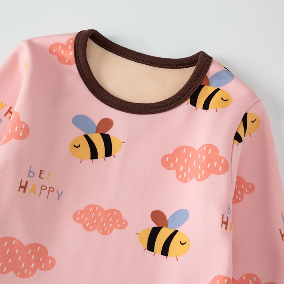 2-teiliges Herbst- und Winter-Wärme-Set für Kinder mit dicken, modischen und farbenfrohen Mustern für den alltäglichen Komfort von Jungen. – Detail 8
