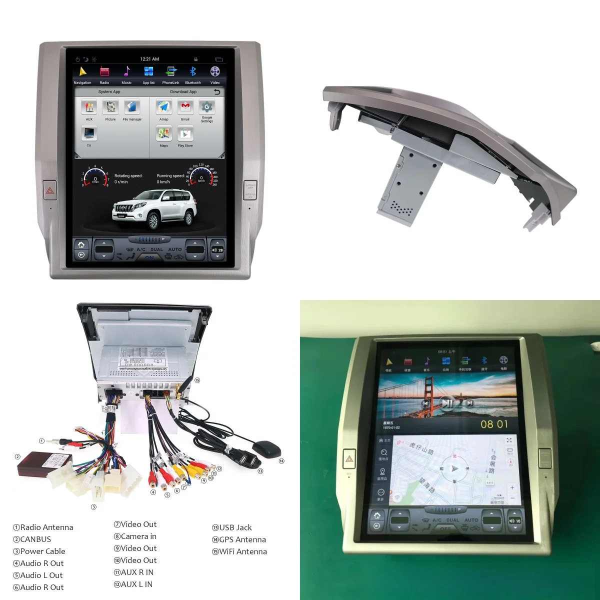 256G  For 2014-2017 Toyota Tundra Android13 Car Multimedia Player GPS Navigation Audio Radio Stereo Head Unit DSP