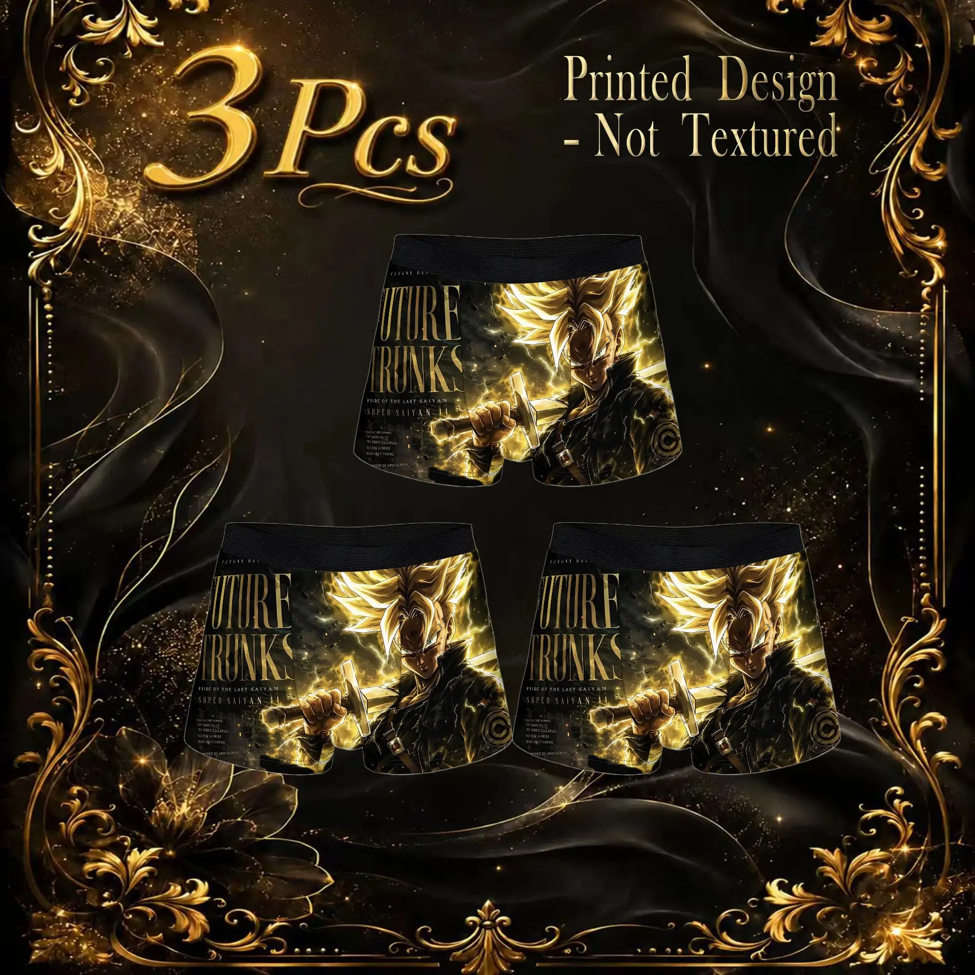 3Pcs Dragon Ball Z boxers  Underpants Homme Panties Men's Underwear Print Shorts Boxer Briefs