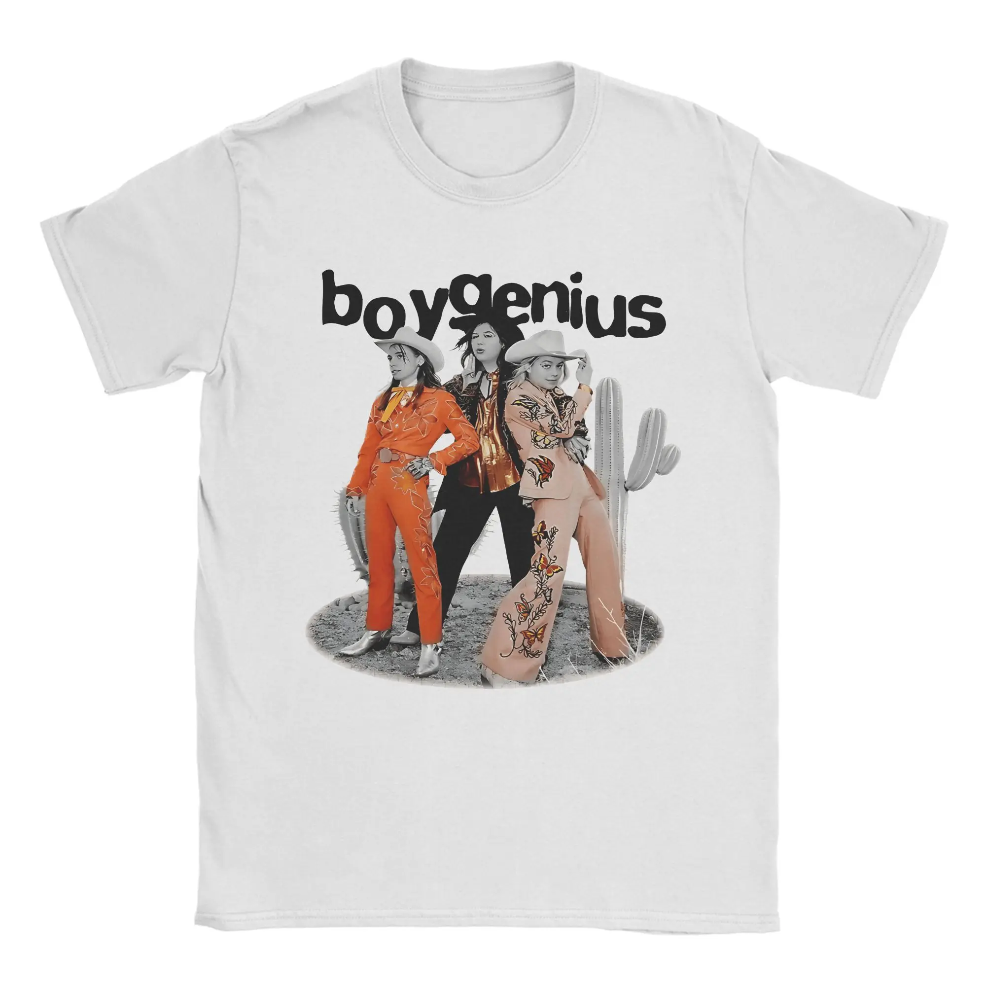 

Мужские футболки Boygenius 3, топы из чистого хлопка для певцов, крутая футболка с короткими рукавами и круглым воротником, уникальные футболки