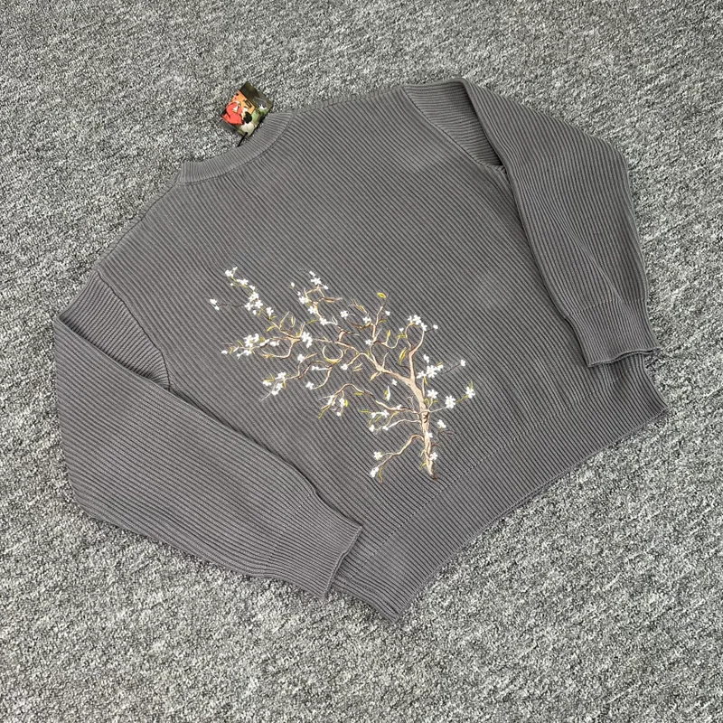 

Trend Brand Derschutze Sweater All-match Casual Loose Jacquard Embroidery Print Derschutze Knitted Sweatshirt