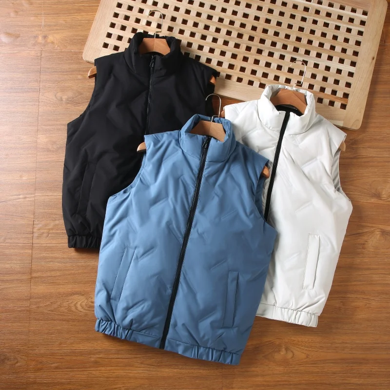 سترة رجالية شتوية للتنقل في الهواء الطلق رياضية عازلة سميكة مقاومة للرياح وقابلة للتنفس سترة عازلة سميكة عصرية
