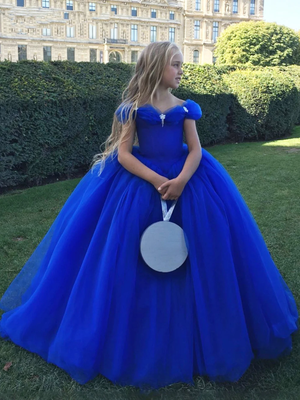 

Beloving Royal Blue Flower Girl Dresses Princess Dress Puffy First Communion Dresses Elegant Girls Ball Gown Pageant Dress 2023