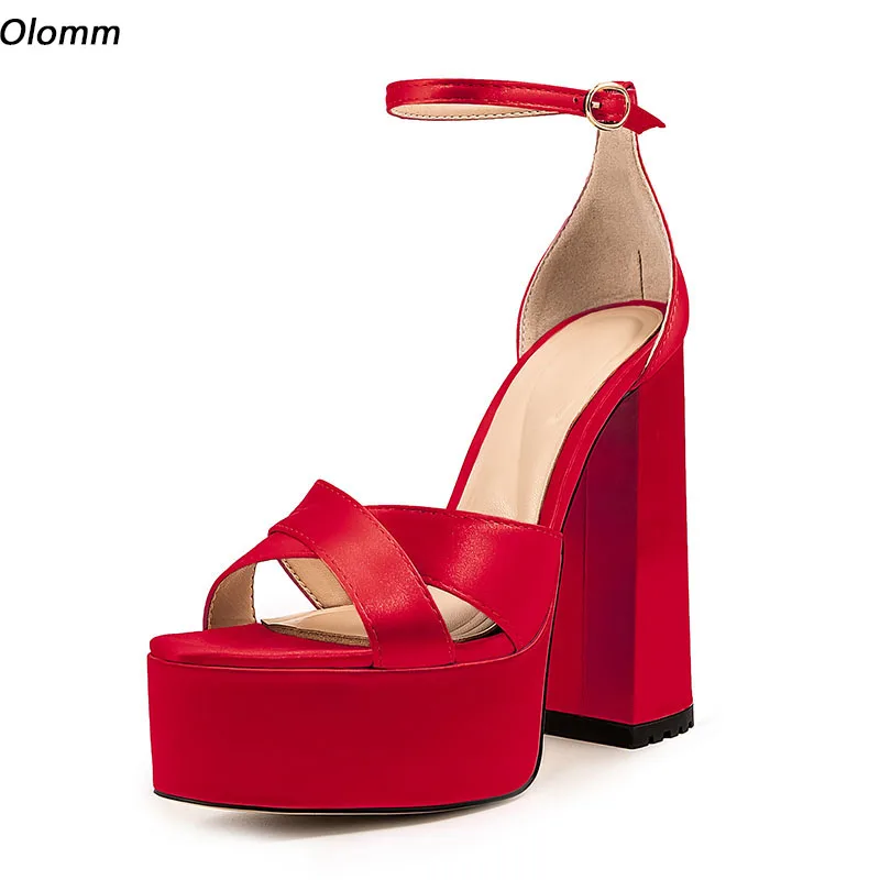 olomm-mode-femmes-ete-plate-forme-sandales-talons-epais-bout-rond-belle-rouge-fuchsia-robe-chaussures-dames-us-grande-taille-5-13