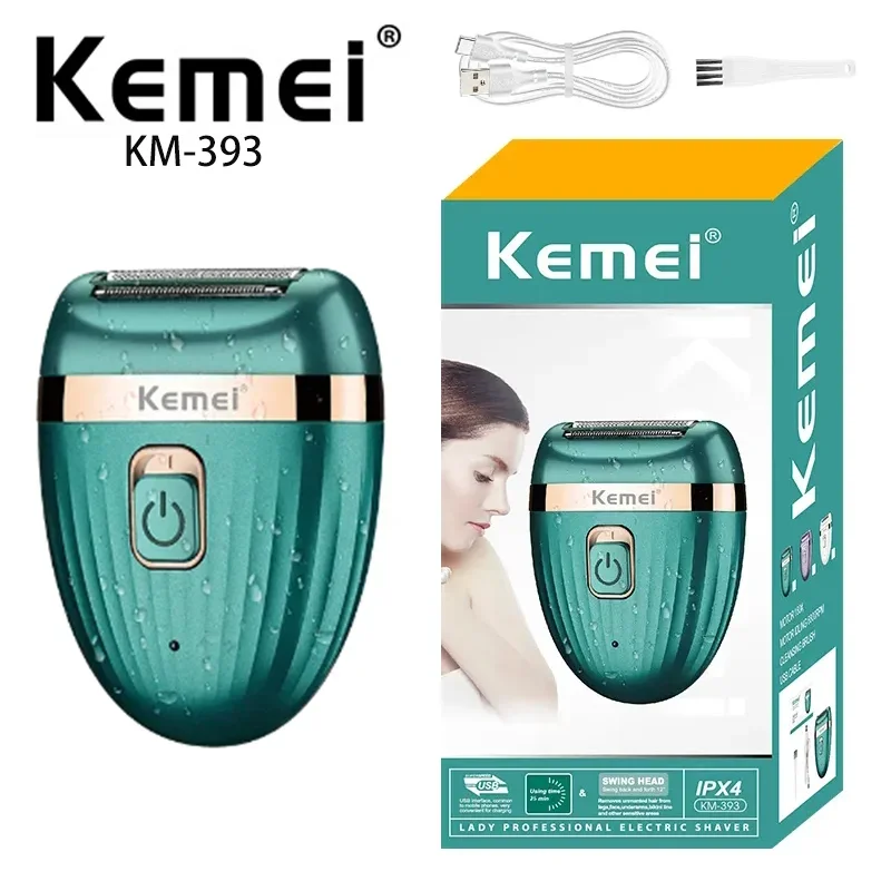 Electric Mini Shaving Machine km-393 Body Bikini Rechargeable Women Razor Portable Hair Removal Shaver For Women