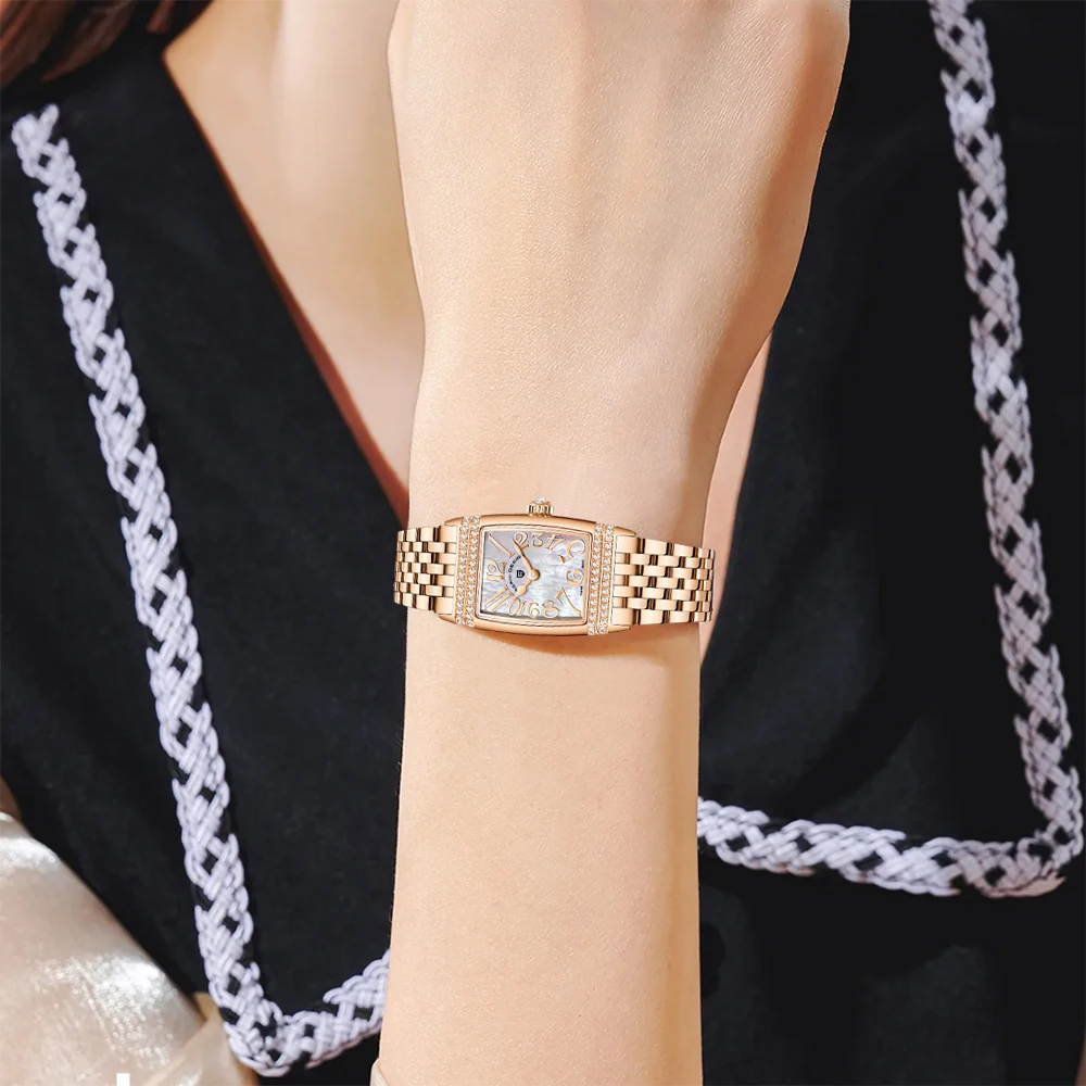 PAGANI DESIGN Luxury Roman numerals Watch For Woman Waterproof  Ladies Watch Stainless Steel Quartz Women's Watches Elegant+Box view 2