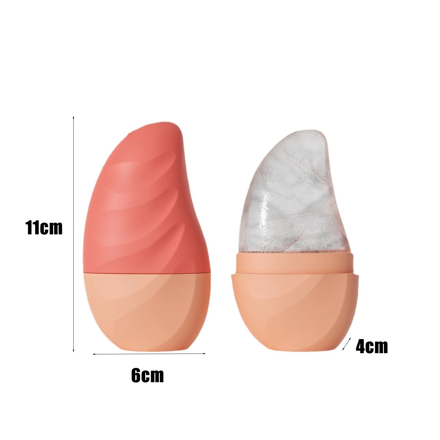 Forma de manga silicone cubo de gelo facial rosto grade de gelo beleza molde de gelo rolo de massagem facial resfriamento hidratante ferramenta de cuidados com a pele