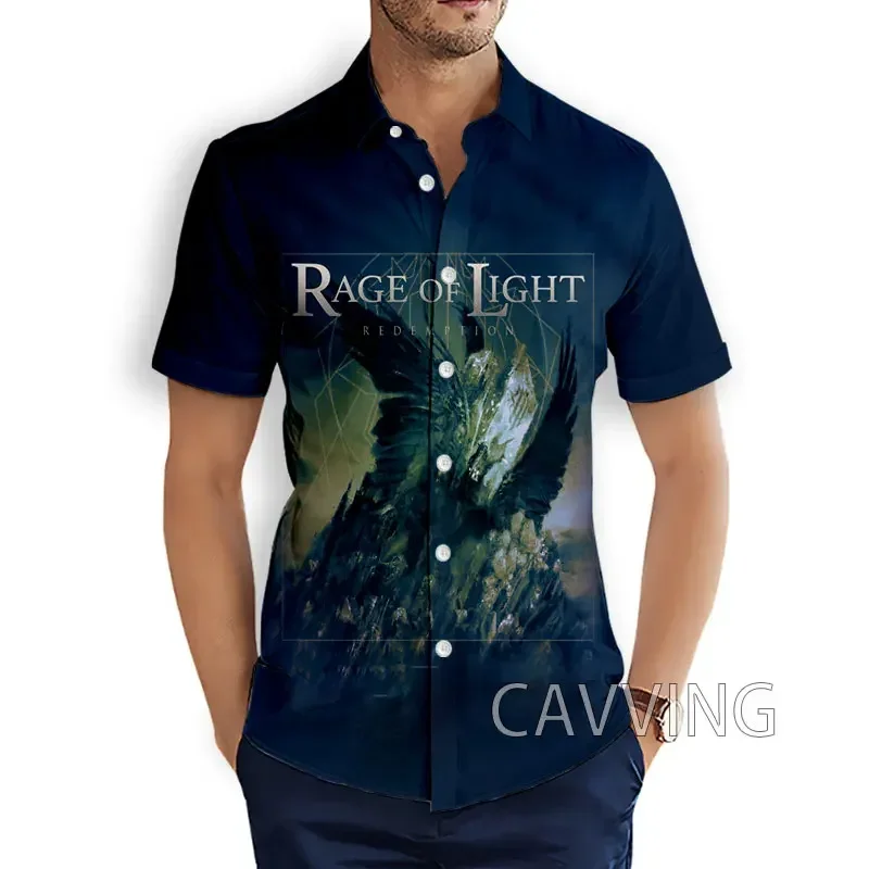 CAVVING 3D Printed  Rage of Light Rock  Fashion Casual Shirts Men's  Short Sleeves Loose Breathable Shirts