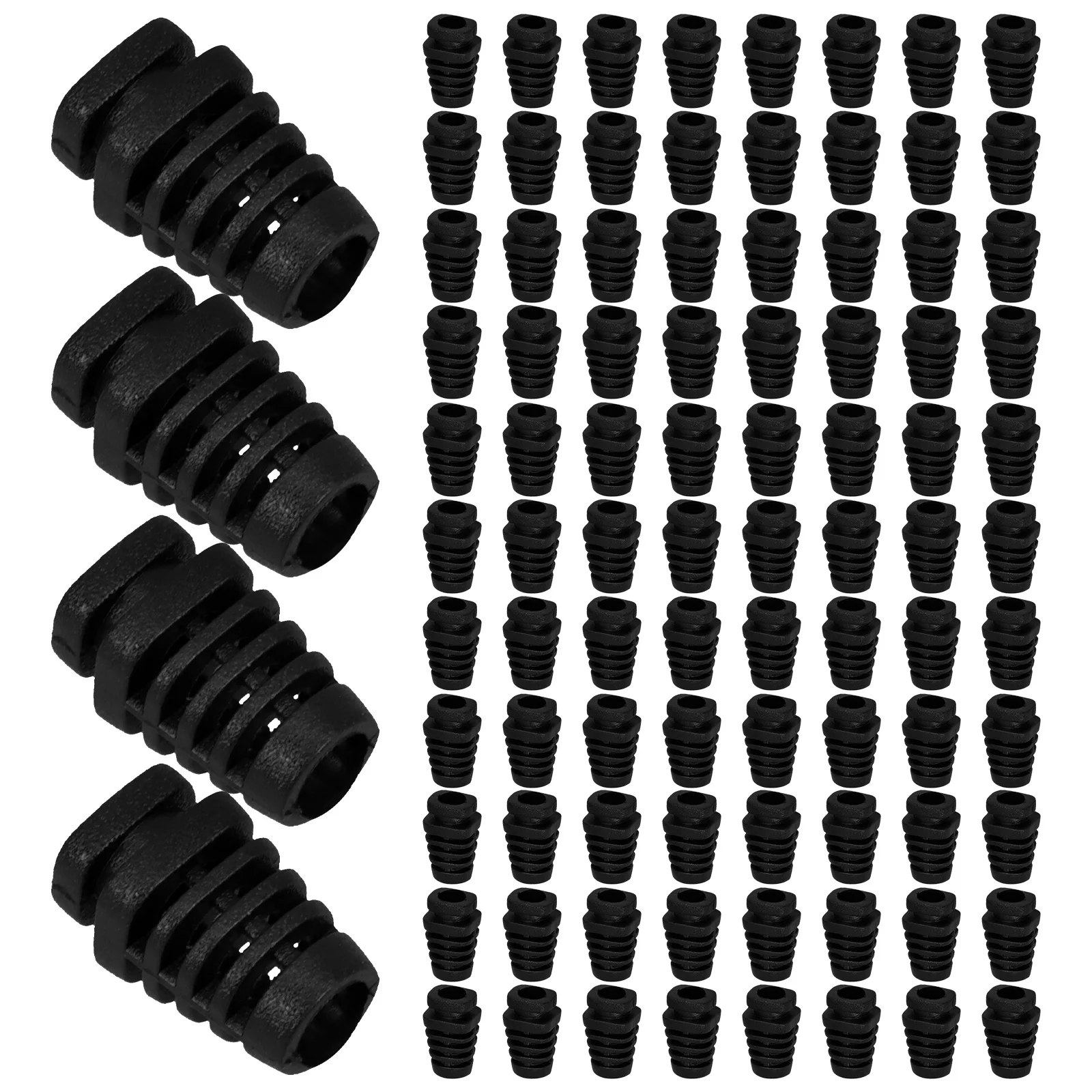 

100 Pcs Wire Protector Cord Strain Relief Cable Snap Bushing Grommet Electric End Cap Clamp Flat Stuffing Glands Abs Charging