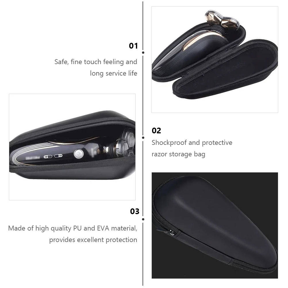 

2 Pcs Razor Storage Box Container Travel Accessories Beard Shaver Bag Pouch Organizer Small