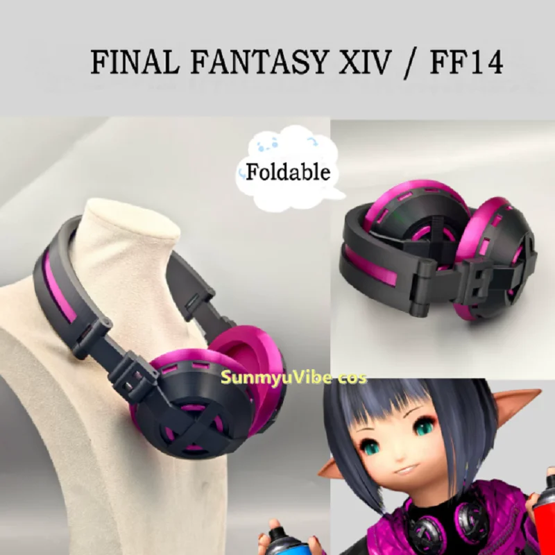 nekocos FINAL FANTASY XIV / FF14 M6S Aac Ultimatum VI (Savage) headphones 3D print Cosplay Costume  prop