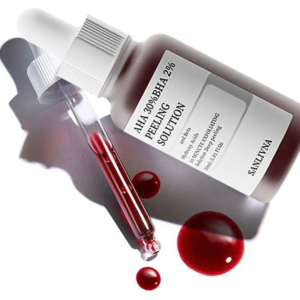 AHA 30% + BHA 2% ácido salicílico esencia Facial hidratante brillo exfoliación blanqueamiento reafirmante suero Facial cuidado de la piel