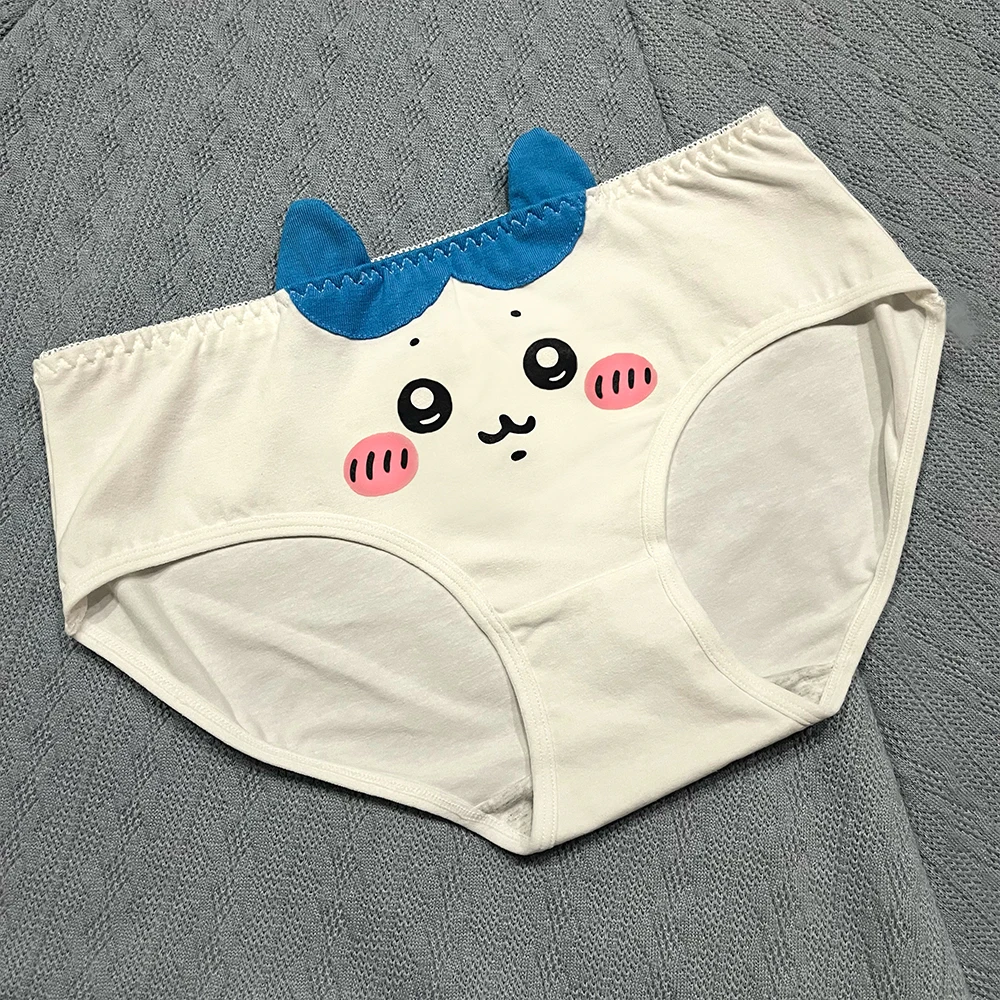 3Pcs Anime Chiikawa Girls' Panties Usagi Mid Waist Intimates Underpants Hachiware Girls' Breathable Antibacterial Triangle Pants