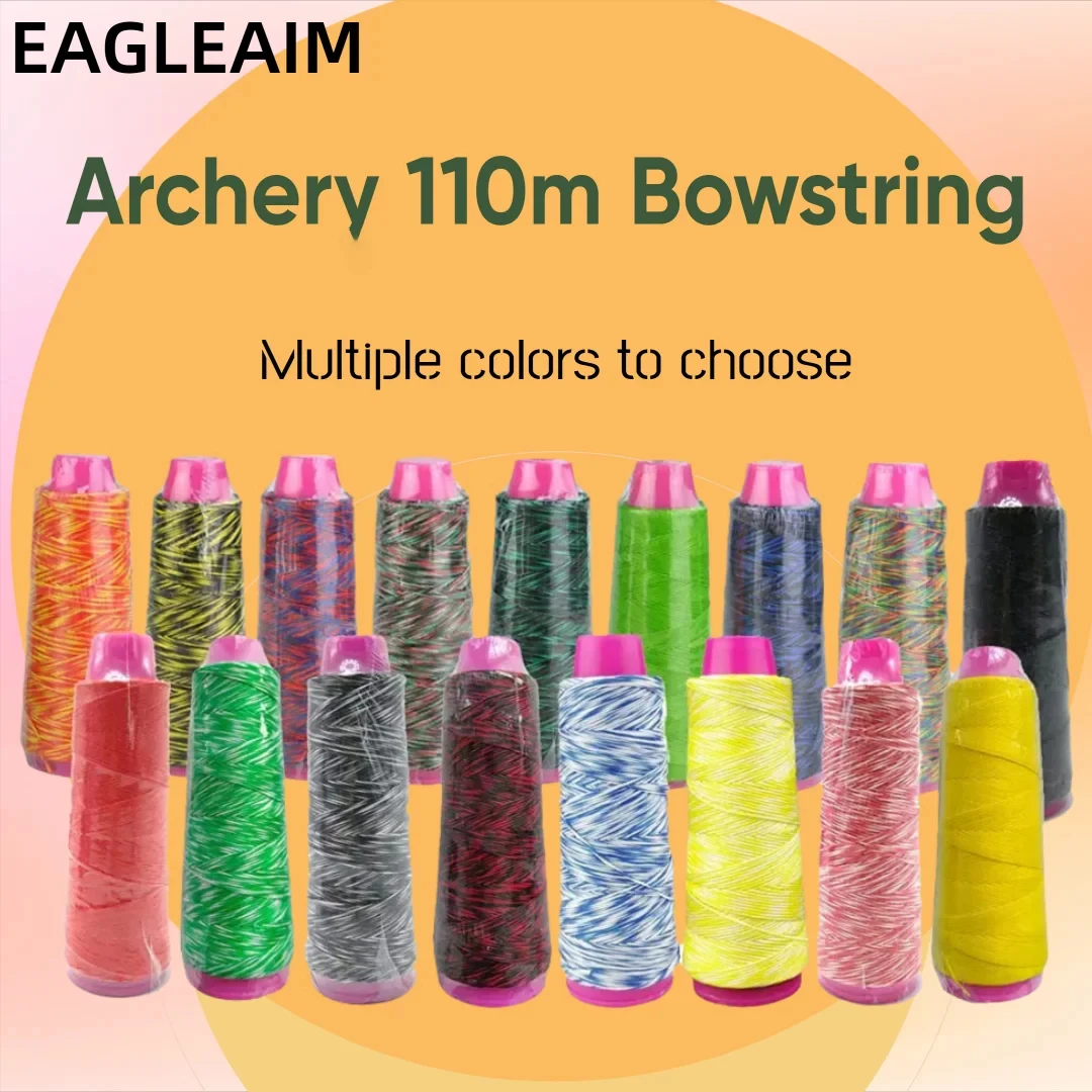 

Многоцветная тетива для стрельбы из лука, 110 м, материал дакрона, тетива, веревка, нить для изготовления традиционного блочного изогнутого лука, длинный лук