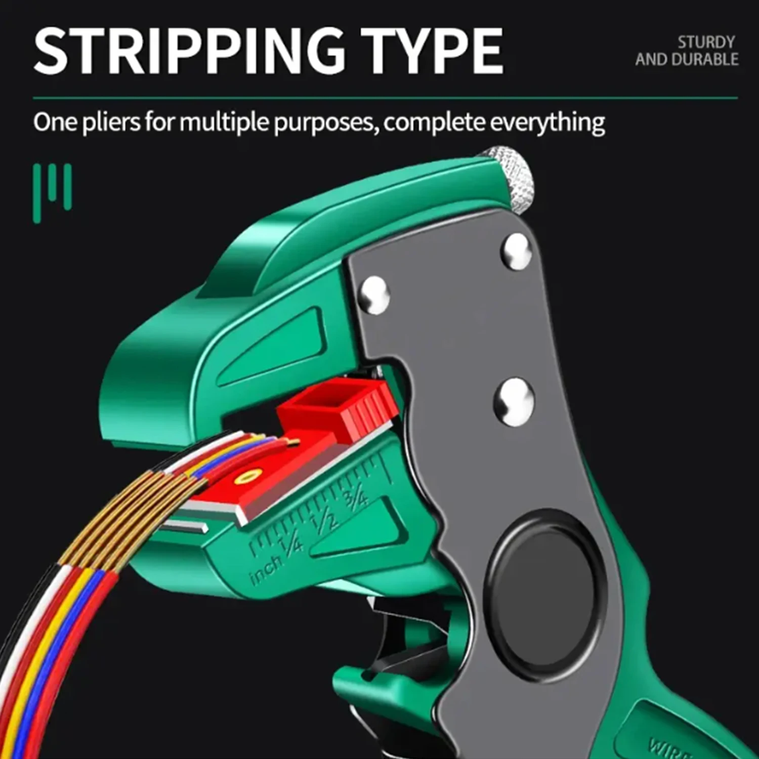 Spellafili multifunzionale a becco d'anatra Spellafili automatico Lunghezza regolabile Tagliafili piatto Spellafili per elettricista