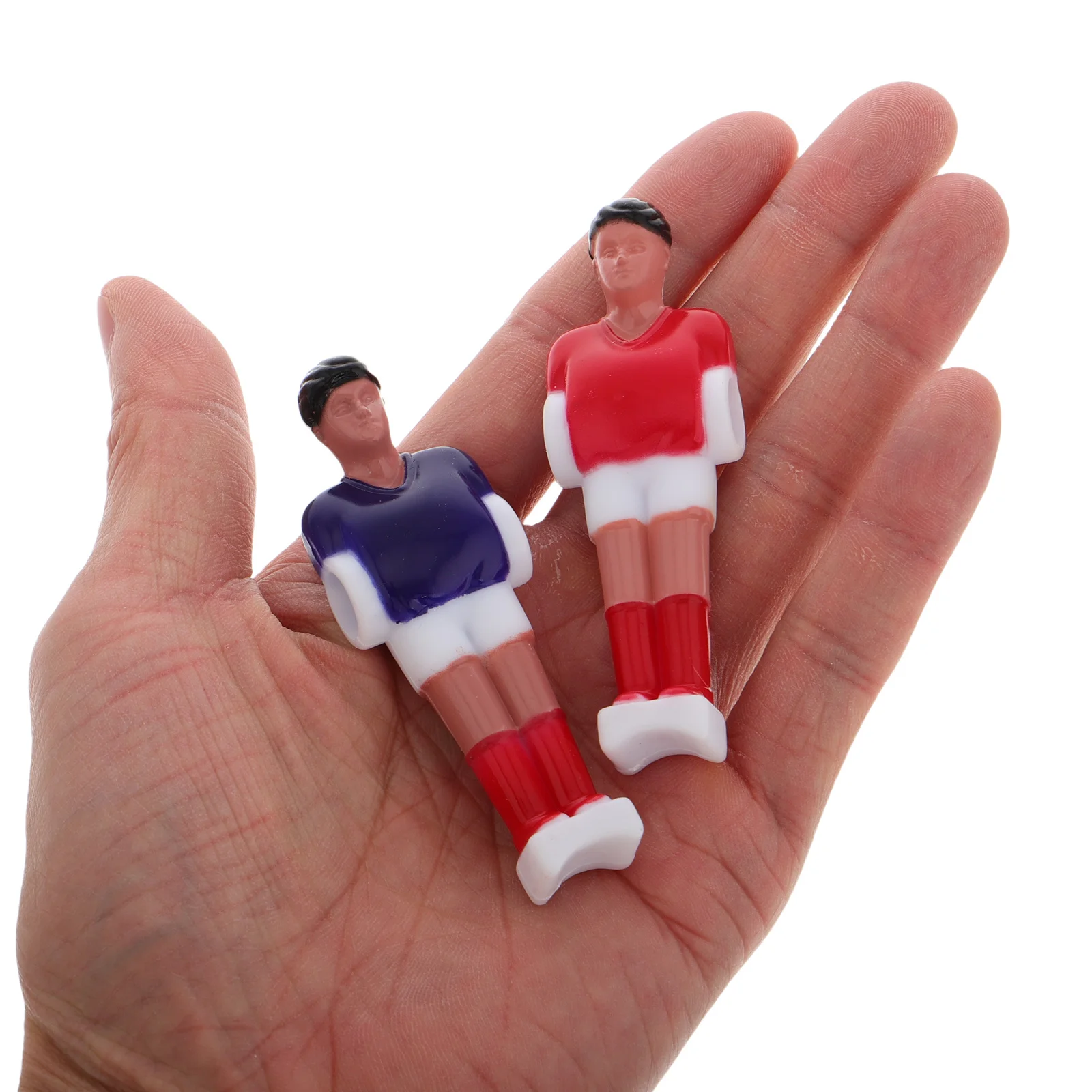 

10 шт., набор мини-настольных игроков, реалистичные запасные части для настольного футбола, аксессуары для настольных футбольных игр, портативный компактный