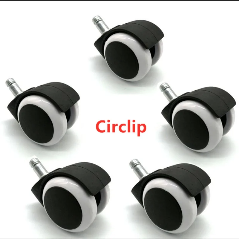 1/2/5 Pcs Circlip M11 Screw M10 Universal Wheel Office Chair Swivel Silent Wheel Black PU Computer Desk Table Caster Large Liner