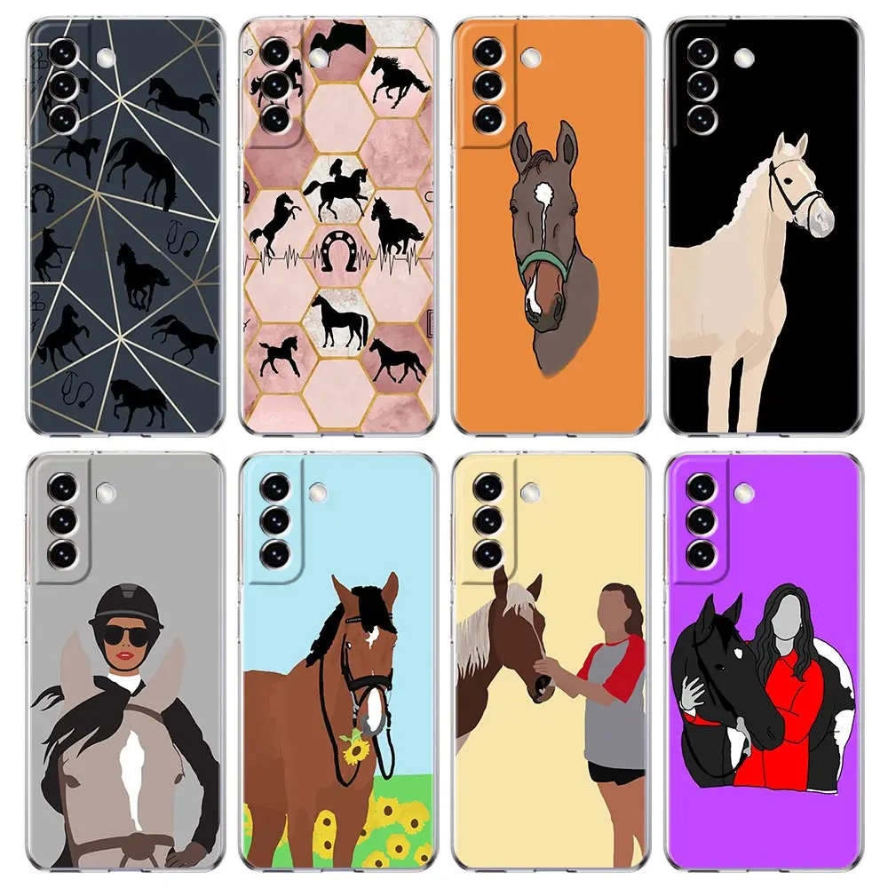 Frederik The Great beauty horse For Samsung Galaxy S22 S20 Ultra Phone Case S21 FE 5G S10E S9 S8 S10 Plus Note 20 Clear Cover