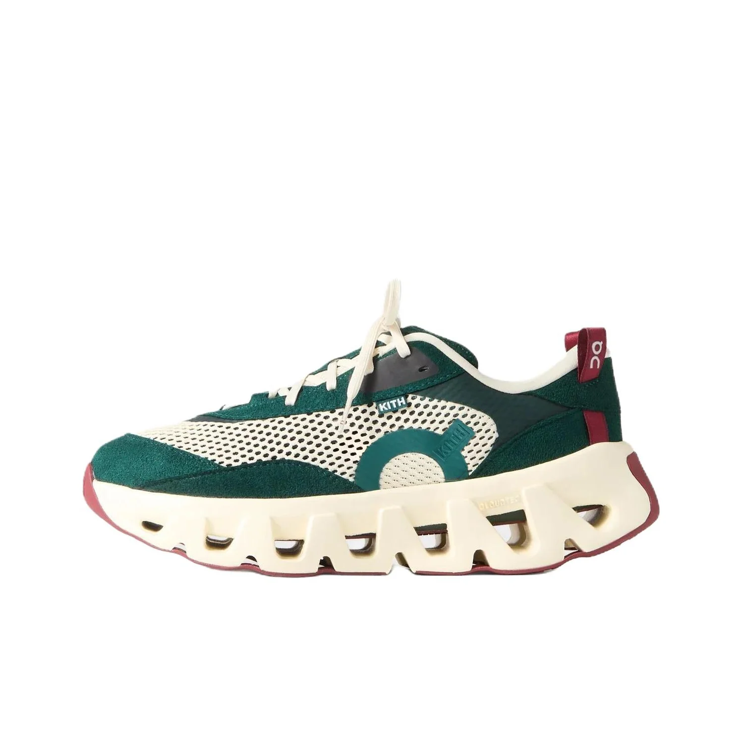 On x KITH K Tech 2 Running Shoes Men's White Green 3MG10844970