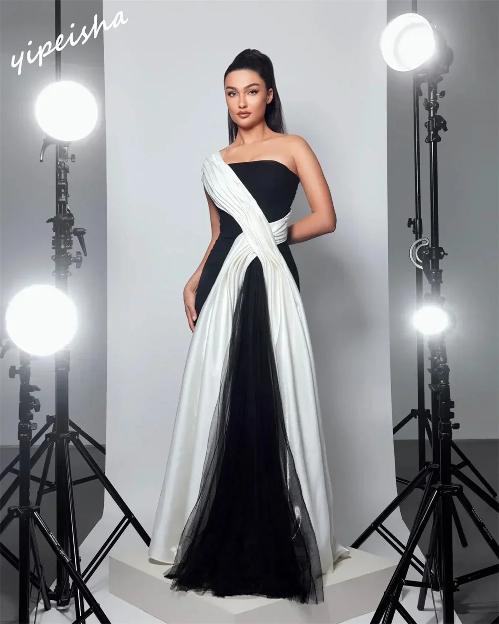 Exquisite Fashion High quality Jersey Sheath Strapless Long Dresses Party Dresses Classic Formal Retro Sexy Modern Style Simple