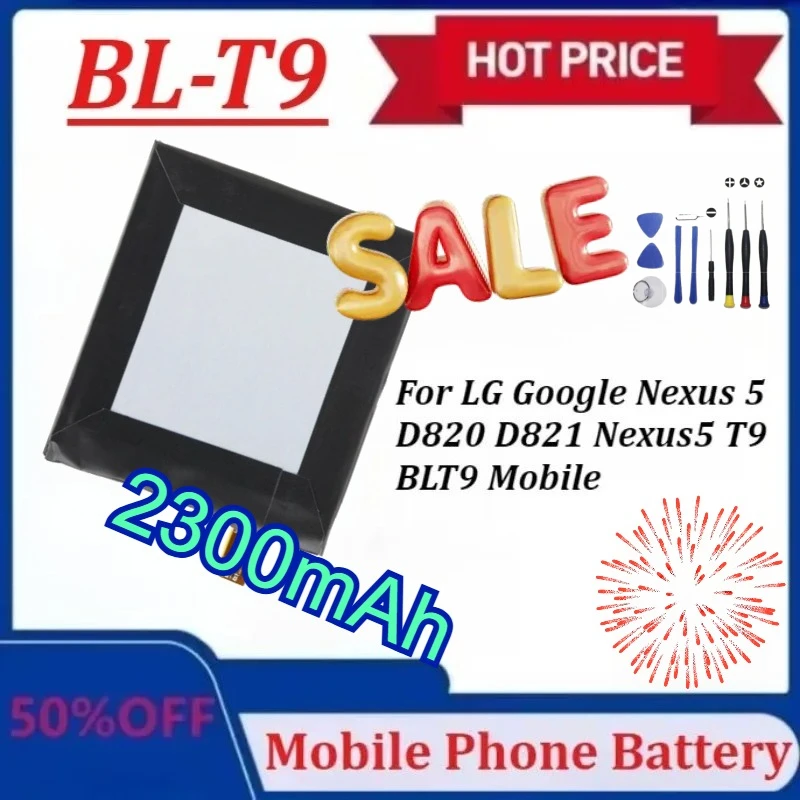 

Модернизированный сменный аккумулятор BL-T9 емкостью 2300 мАч для LG Google Nexus 5 D821 D820 Nexus5 T9 BLT9, аккумуляторы для мобильных телефонов + инструменты