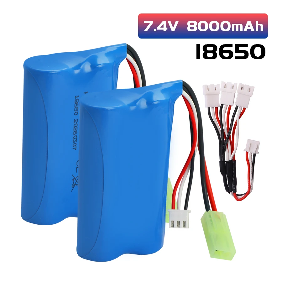 7.4V 8000mAh TIMA 18650 Lipo Battery for Wltoys 10428 /12428/12423 RC Car toy accessories For Wltoys 144001 A959-B A969-B Q46
