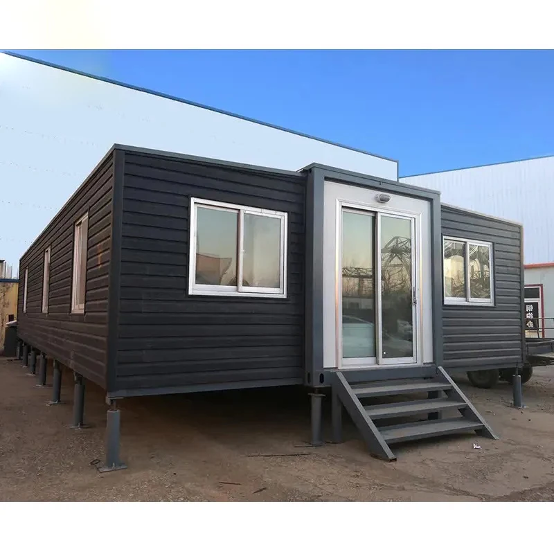 Waterproof Outdoor Expandable Steel Modular Office Liveable Mobile Sandwich Panel Prefab Flat Pack Container House Building