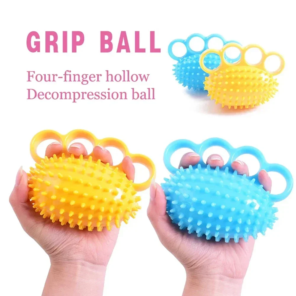 1Pcs Hand Grip Exerciser Strengthener,Four Finger Exerciser Ball and Hand Exercisers for Strength,Squeeze Ball and Stress Balls