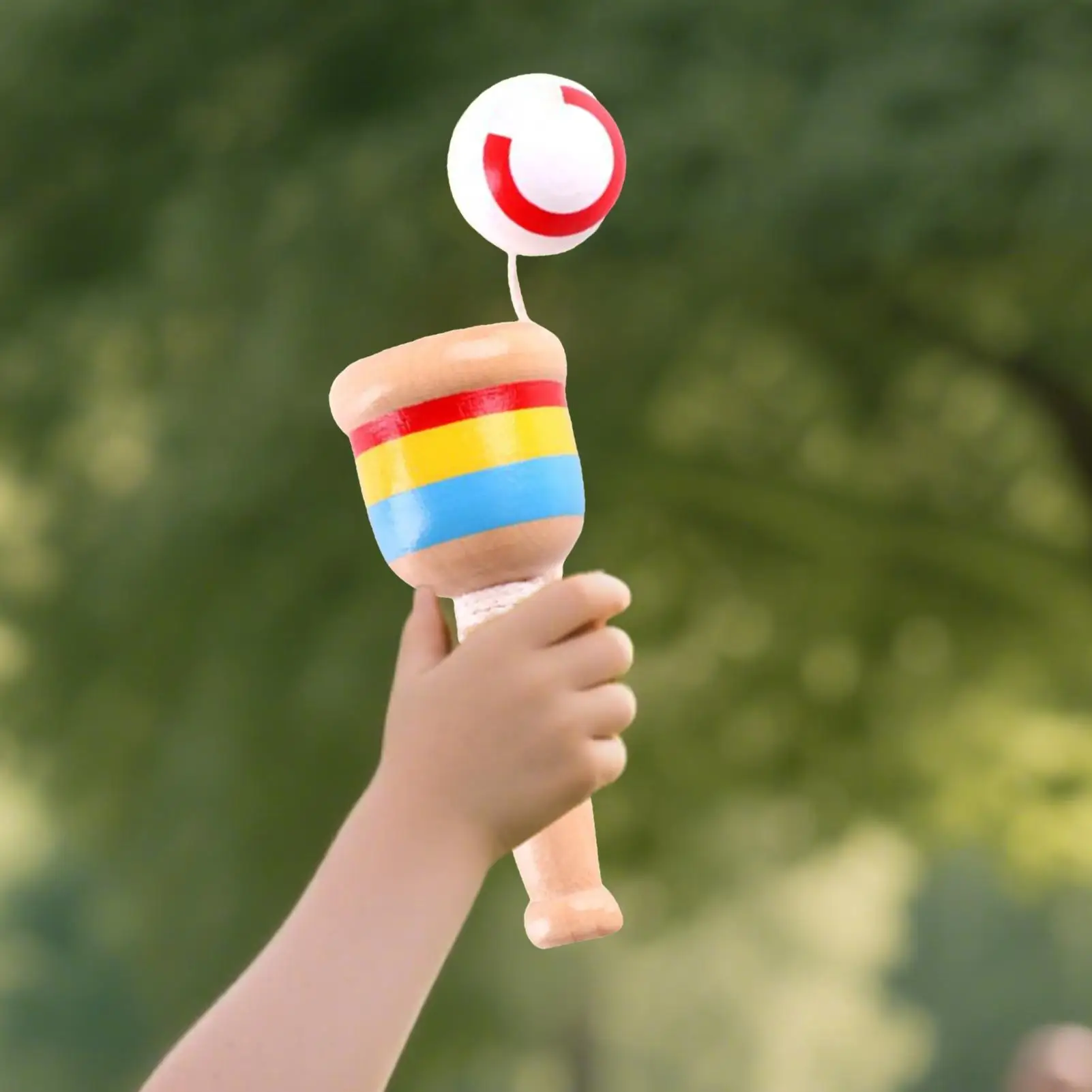 Houten werp- en vangbal Voorschoolse leeractiviteiten Draagbaar hand-oogcoördinatietrainingsspeelgoed voor jongens Meisjes Paasgeschenken
