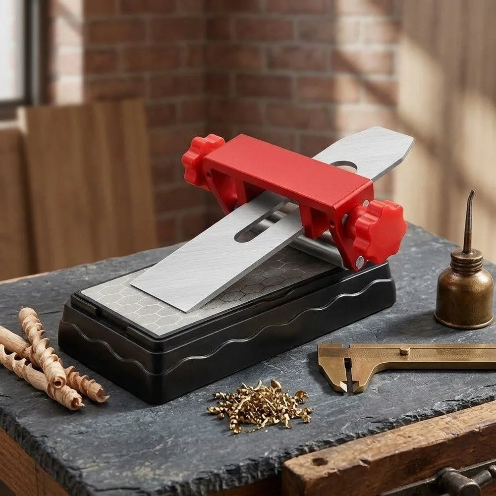 Chisel Honing Guide with Sturdy Aluminum Alloy Body 14 5 6cm for Stable 90 Degree Orientation During Sharpening