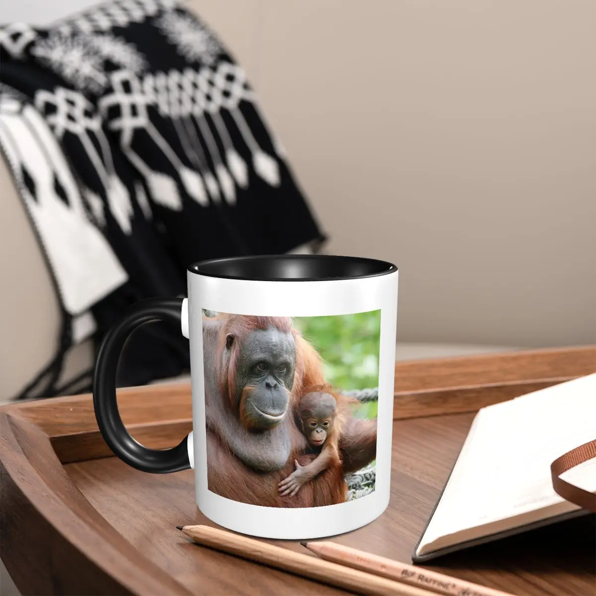 

Кружка OrangUtan 003, забавные керамические кофейные чашки, чайные кружки, чашка для молока, посуда для напитков, подарок для друзей