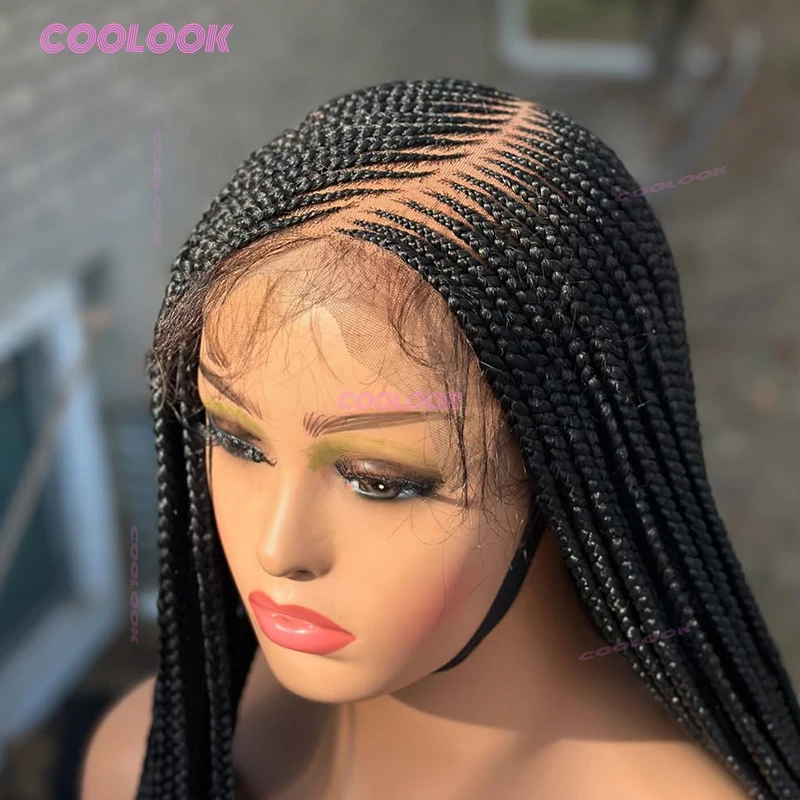 

36 "боковая часть плетеный парик синтетические парики для женщин косички парики полный парик шнурка коса африканские волосы плетеные парики