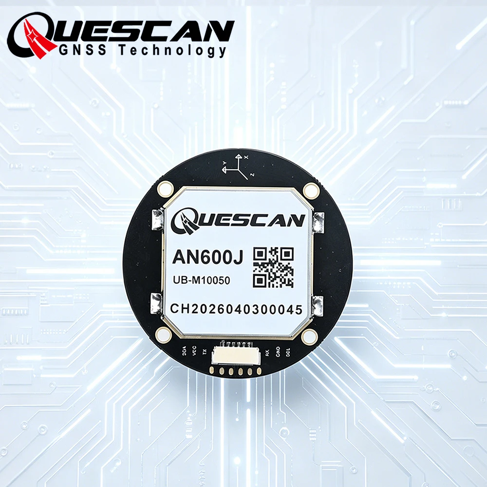 

QUESCAN AN600J UBX M10 GPS Module with Dual-feed Antenna GPS GLONASS BeiDou Galileo GNSS Dev Board NMEA UBX 1-25Hz GPS Receiver