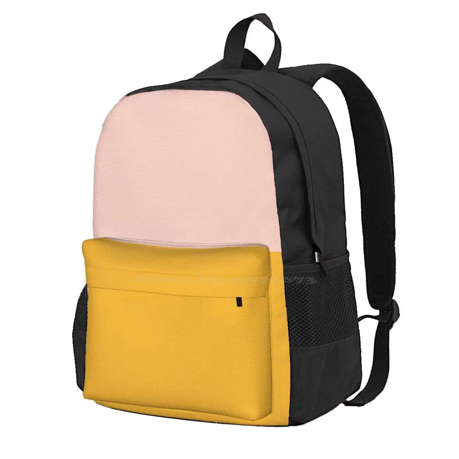 

Blush Pink And Mustard Yellow Minimalist Color Block 2 Hot Sale Schoolbag Backpack Fashion Bags Color Block Simple Minimalist