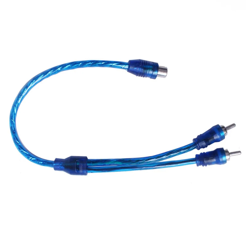 18 Pcs Audio Connection For 1 RCA Female To 2 RCA Male Adapter Splitter Cable