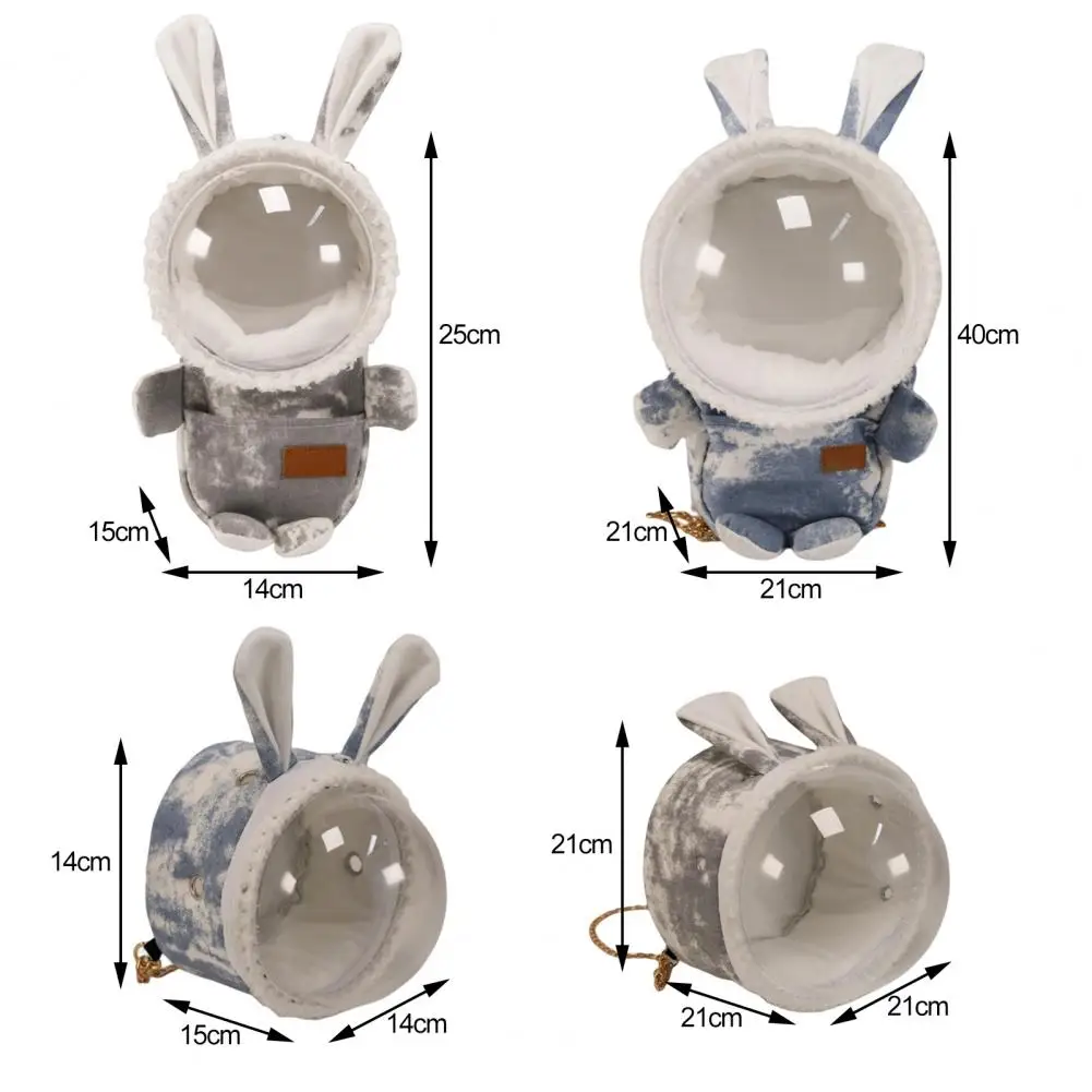 Hamster Carrying Bag Detachable Breathable Convenient Rabbit Ears Decor Small Pet Travel Bag Hamster Carrier Pet Storage view 4