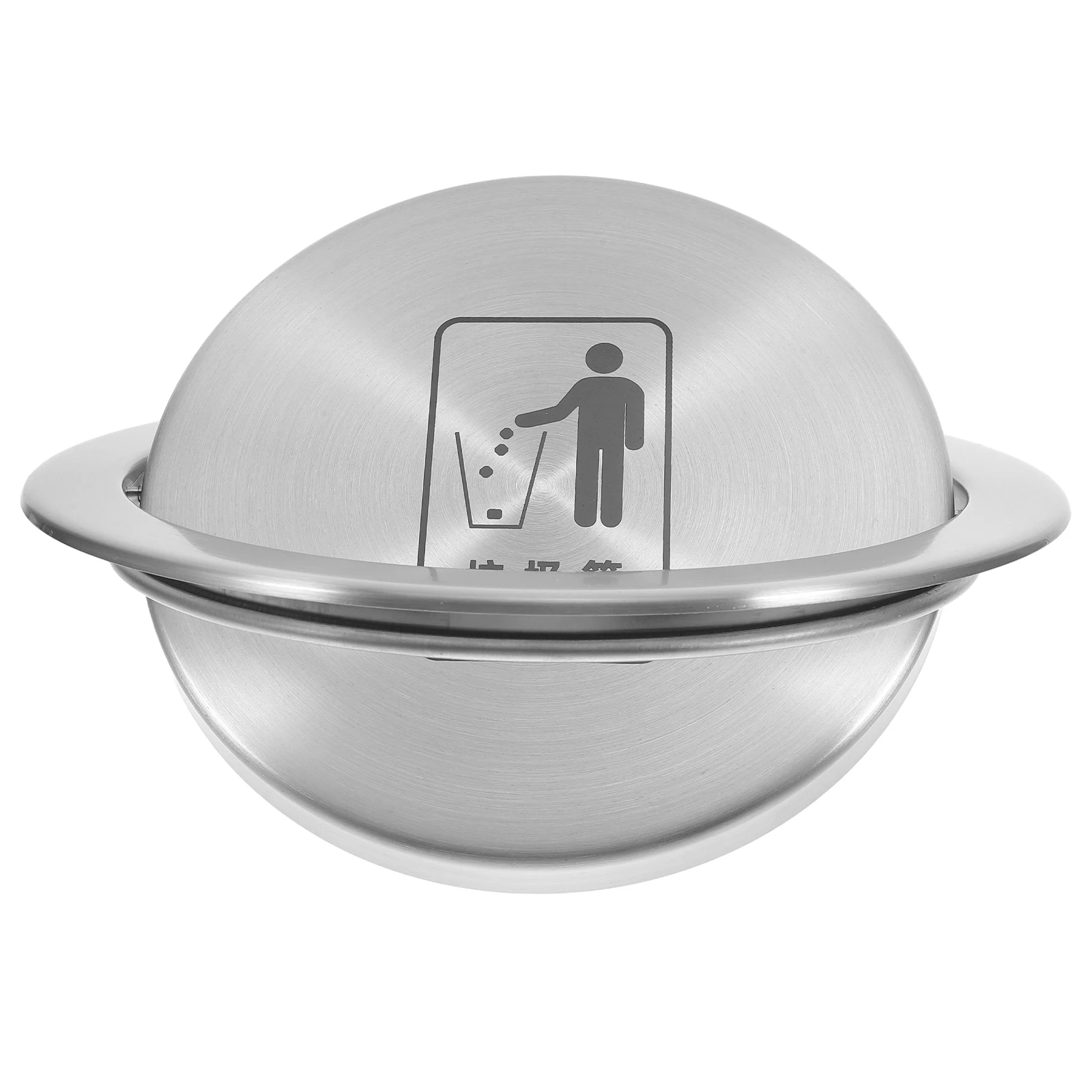 

1pc Stainless Steel Embedded Trash Can Lid Swing Flap Kitchen Bathroom Countertop Garbage Bin Cover Round Replacement Part Easy