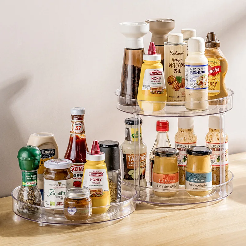 

Turntable Organizer Rotating Spice Rack Organization for Cabinet, Kitchen, Pantry, Countertop, Spining Makeup Organizer