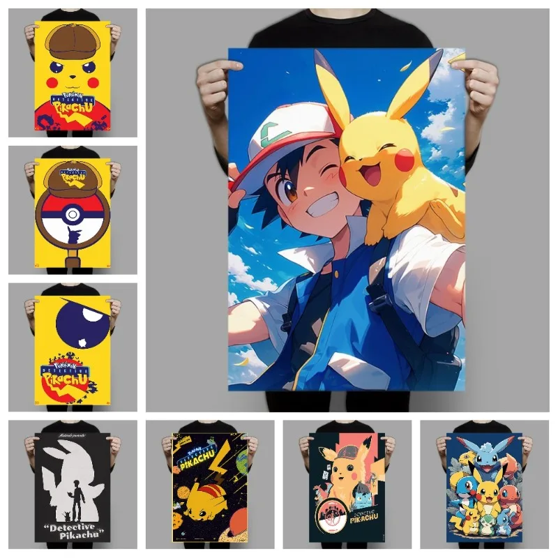 Anime Pokemon Woondecoratie Canvas Schilderij HD Poster Cartoon Figuur Squirtle Gengar Pikachu Charmander Wall Art Foto Geschenken