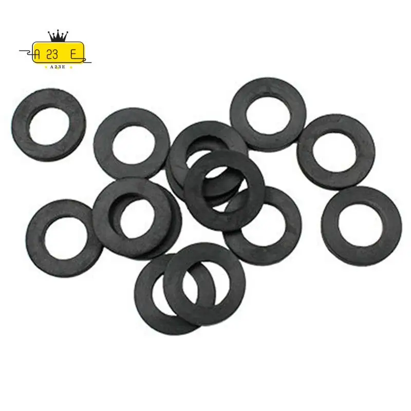 A23E-M6 Black Plastic Rubber Flat Washer Plane Spacer Insulation Gasket Ring For Screw Bolt