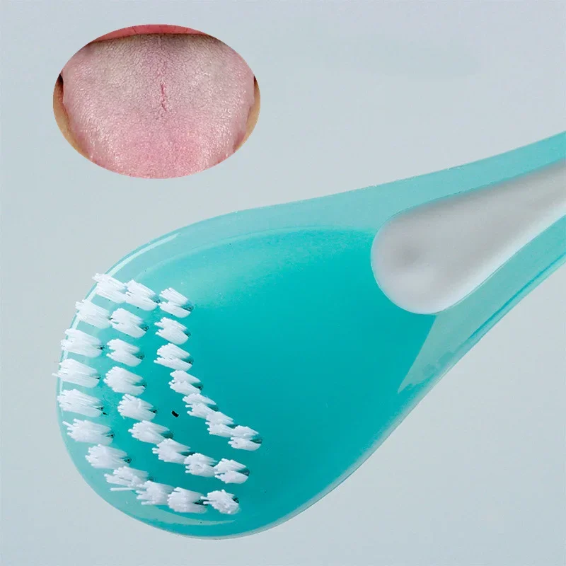 Silicone Tongue Scraper Brush for Oral Care - Double Sided Cleaner