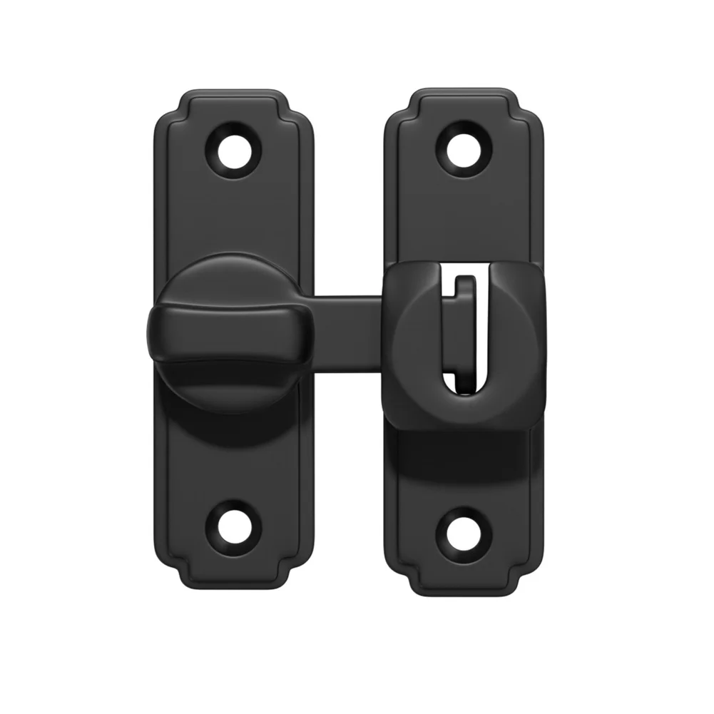 Aluminum For surface Mount Door Latch for Sliding Doors No Drill Needed 75x56.5mm Multiple Color Options Black White Silver